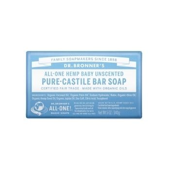 Dr  Bronners Hemp Baby Unscented Baby Bar Soaps